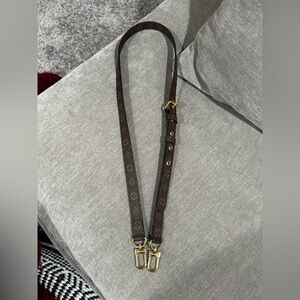 Louis Vuitton Brown Monogram Strap with Gold Accents